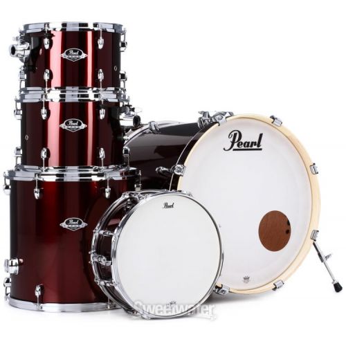  Pearl Export EXX725/C 5-piece Drum Set with Snare Drum - Burgundy