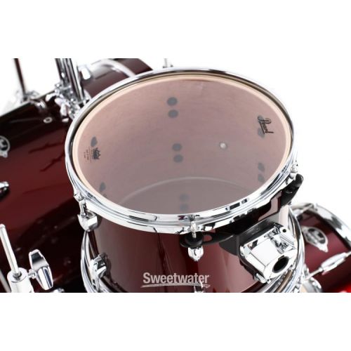  Pearl Export EXX725/C 5-piece Drum Set with Snare Drum - Burgundy