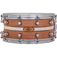 Pearl Music City Custom Solid Cherry Snare Drum - 6.5 x 14-inch - Kingwood Royal Inlay