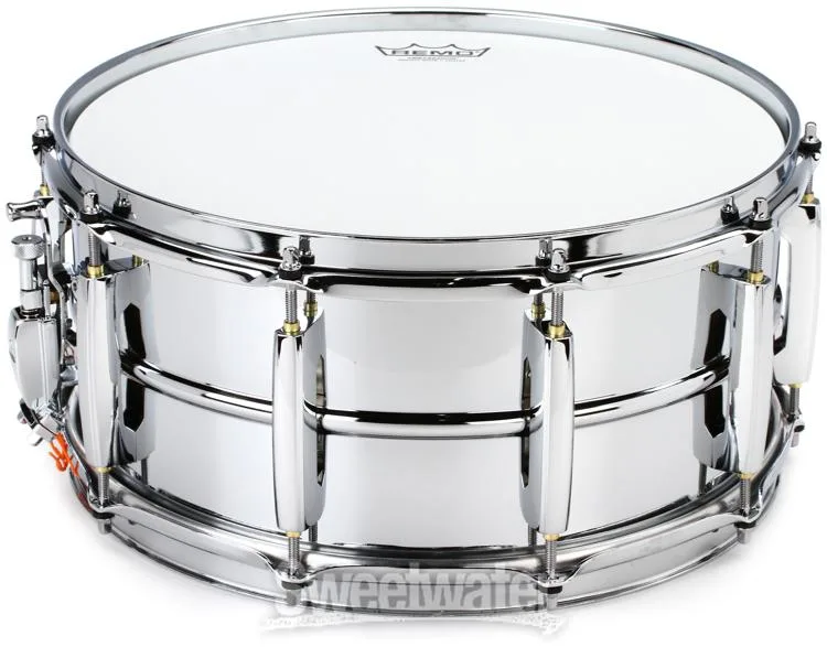  Pearl Sensitone Heritage Steel Alloy Snare Drum - 6.5 x 14-inch - Polished