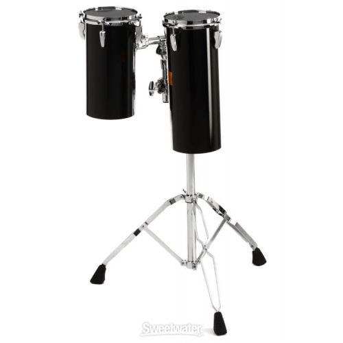  Pearl Rocket Toms 2-pack with Stand 12/15 inch - Piano Black Finish