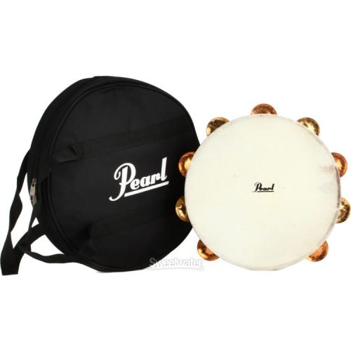  Pearl Orchestral Tambourine - 10-inch, Beryllium Copper and Phosphor Bronze