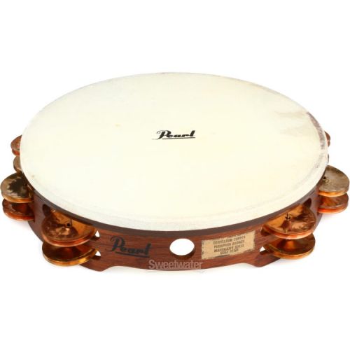  Pearl Orchestral Tambourine - 10-inch, Beryllium Copper and Phosphor Bronze