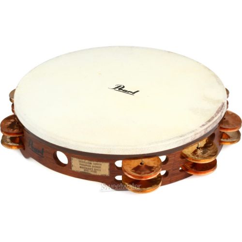  Pearl Orchestral Tambourine - 10-inch, Beryllium Copper and Phosphor Bronze