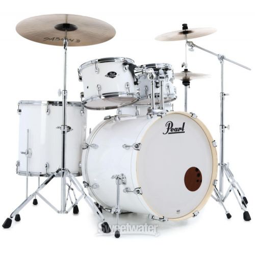  Pearl Export EXX725S/C 5-piece Drum Set with Hardware - Pure White