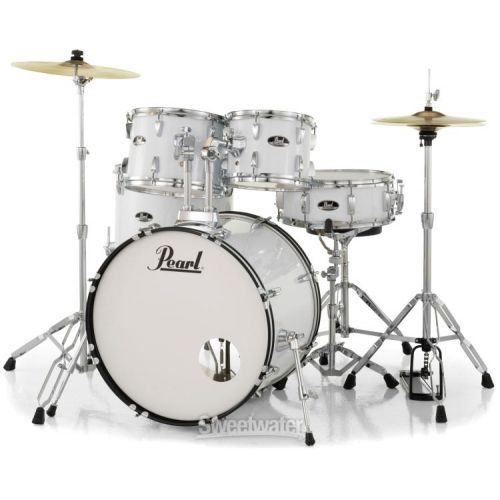  Pearl Roadshow RS525SC/C 5-piece Complete Drum Set with Cymbals - Pure White
