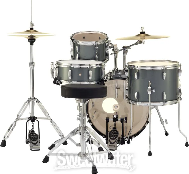  Pearl Roadshow RS584C/C 4-piece Complete Drum Set with Cymbals - Charcoal Metallic