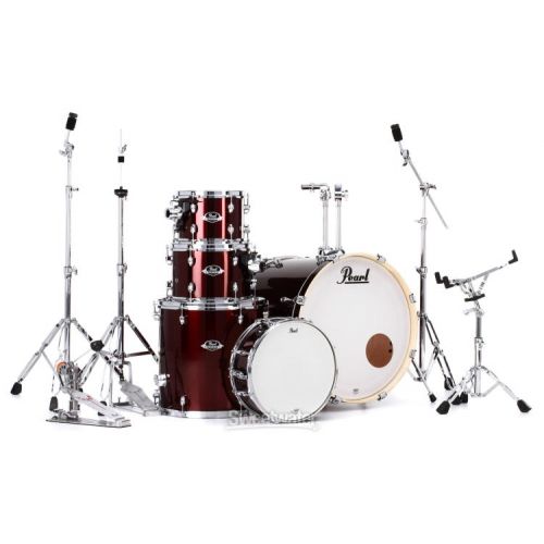  Pearl Export EXX728DB/C 8-piece Double Bass Drum Set with Snare Drum - Burgundy