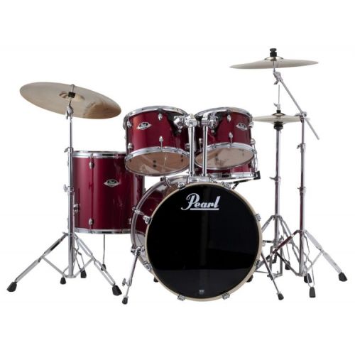  Pearl Export EXX728DB/C 8-piece Double Bass Drum Set with Snare Drum - Burgundy
