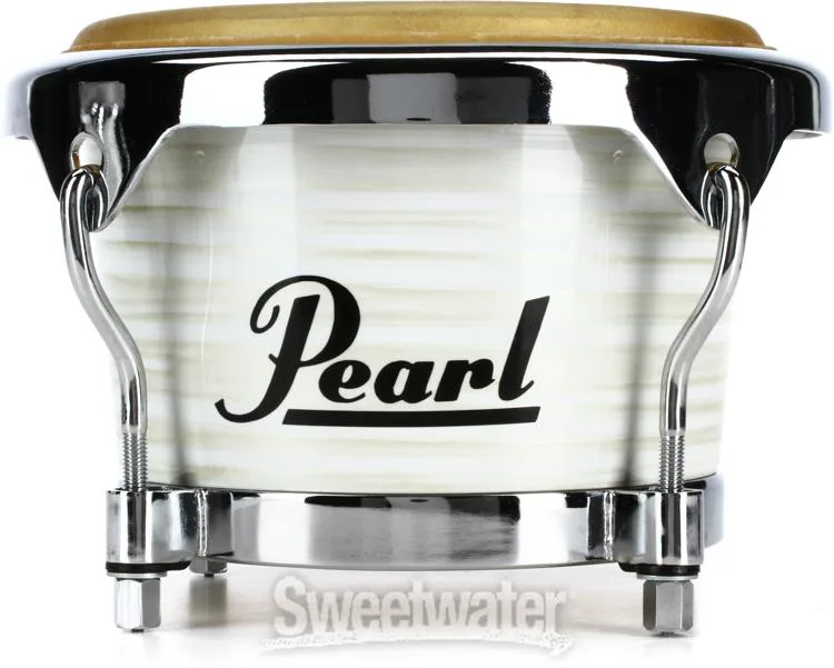  Pearl Havana Series Bongos - 7 and 9 inch - Silver White Swirl