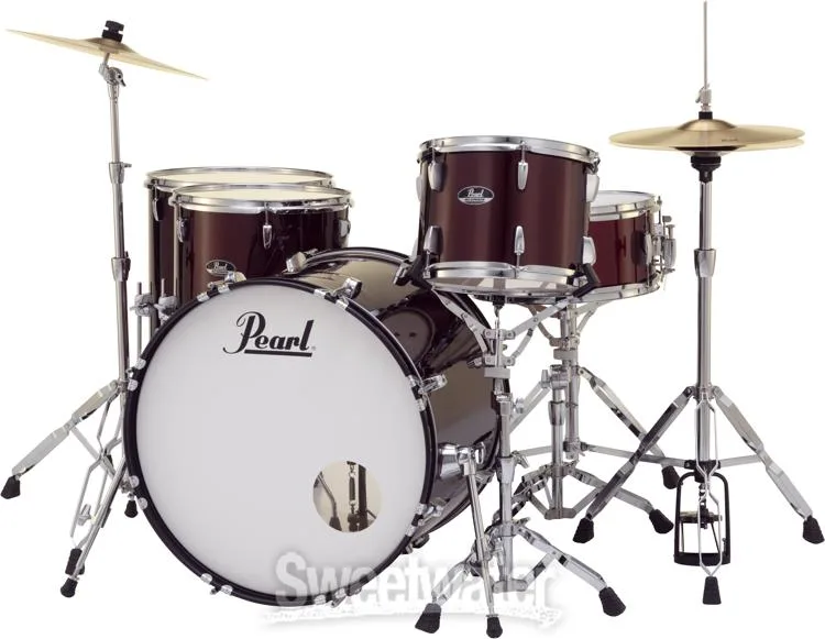  Pearl Roadshow RS525WFC/C 5-piece Complete Drum Set with Cymbals - Wine Red