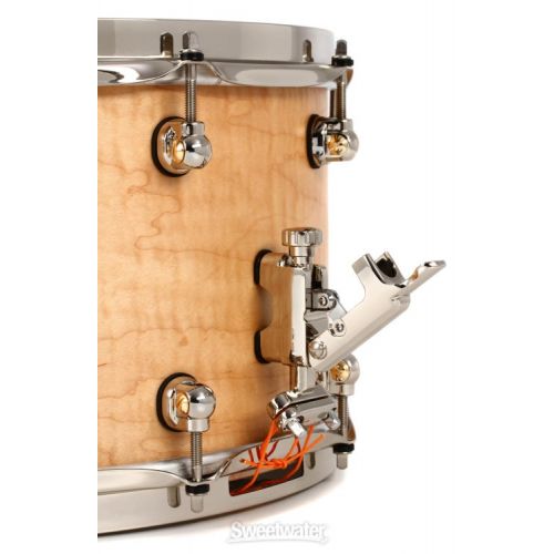  Pearl Masterworks Maple/Birch Snare Drum - 8 x 14-inch - Matte Natural Flame Maple