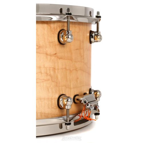  Pearl Masterworks Maple/Birch Snare Drum - 8 x 14-inch - Matte Natural Flame Maple