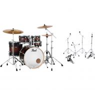 Pearl Decade Maple DMP925SP/C 5-piece Shell Pack with Snare Drum and Hardware Bundle- Satin Brown Burst