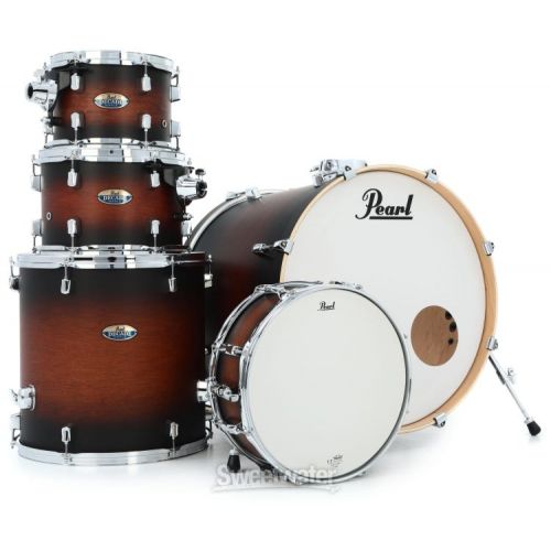  Pearl Decade Maple DMP925SP/C 5-piece Shell Pack with Snare Drum and Hardware Bundle- Satin Brown Burst