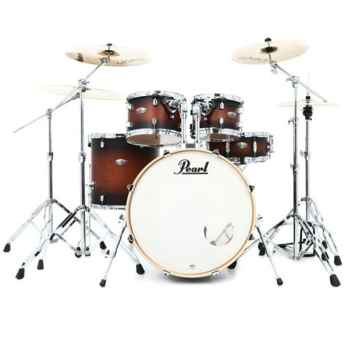  Pearl Decade Maple DMP925SP/C 5-piece Shell Pack with Snare Drum and Hardware Bundle- Satin Brown Burst