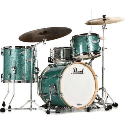  Pearl Music City Custom Masters Maple Reserve Shell Pack - 3-piece Bop - Turquoise Glass