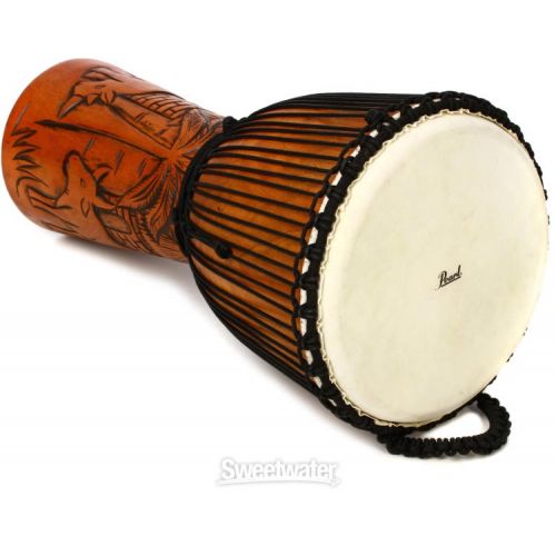  Pearl Hand-carved Mahogany Djembe - 12