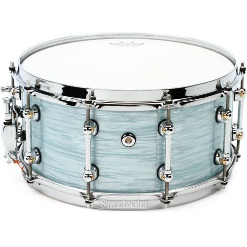  Pearl Music City Custom Masters Maple Reserve Snare Drum - 6.5 x 14-inch - Ice Blue Oyster