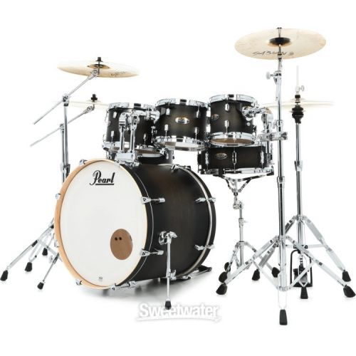  Pearl Decade Maple DMP927SP/C 7-piece Shell Pack with Snare Drum - Satin Black Burst