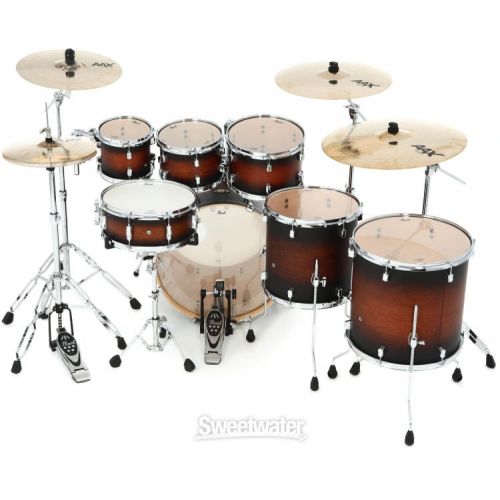  Pearl Decade Maple DMP927SP/C 7-piece Shell Pack with Snare Drum - Satin Brown Burst