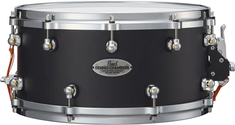  Pearl Dennis Chambers Signature Snare Drum - 6.5 x 14-inch - Matte Black