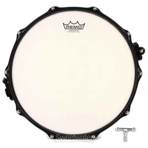  Pearl Masterworks Urban Snare Drum - 6.5 inch x 14 inch, Zebra Print over White Sparkle