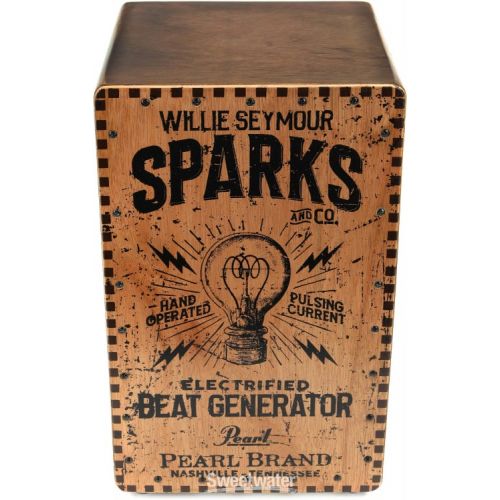  Pearl PBEC210 Electronic Crate-style Cajon - Willie Seymour Sparks Graphic Finish
