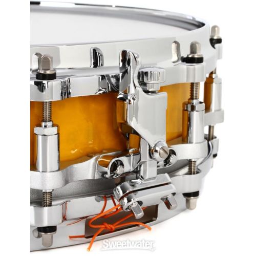  Pearl Masterworks Maple/Mahogany Snare Drum - 3.5 x 14 inch - Canary Mist