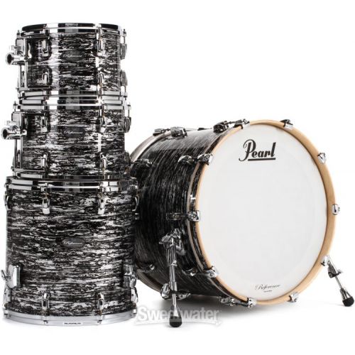  Pearl Music City Custom Reference RF422/C 4-piece Shell Pack - Black Oyster Glitter