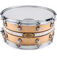 Pearl Music City Custom Solid Maple Snare Drum - 6.5 x 14-inch - Kingwood Royal Inlay