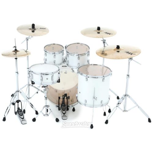  Pearl Decade Maple DMP925SP/C 5-piece Shell Pack with Snare Drum - White Satin Pearl