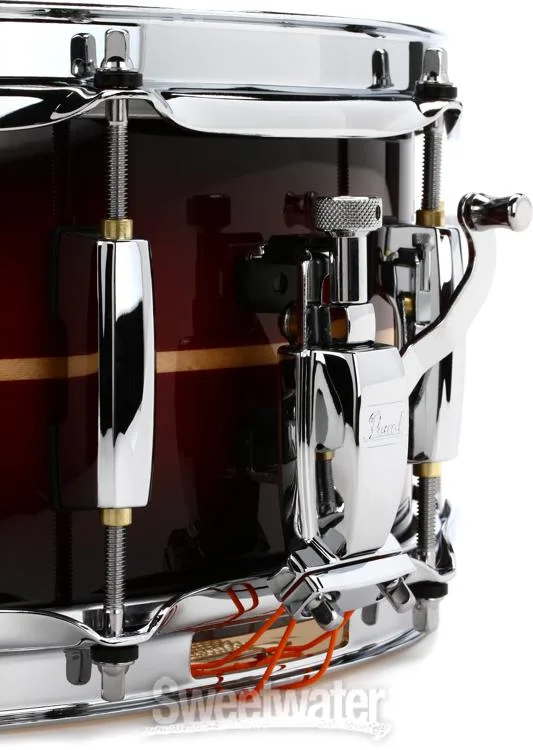  Pearl Masters Maple Complete Snare Drum - 5.5 x 14-inch - Natural Banded Redburst