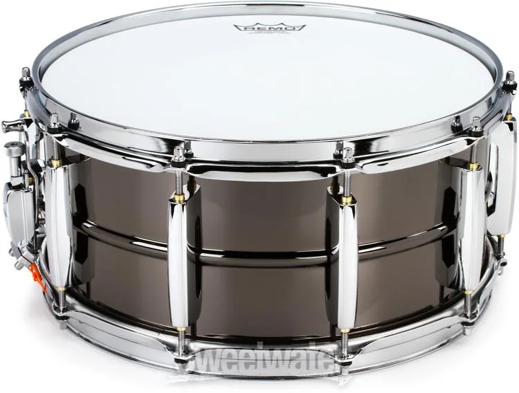  Pearl Sensitone Heritage Brass Alloy Snare Drum - 6.5 x 14-inch - Black Nickel