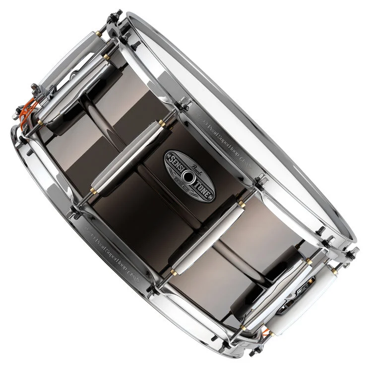  Pearl Sensitone Heritage Brass Alloy Snare Drum - 6.5 x 14-inch - Black Nickel