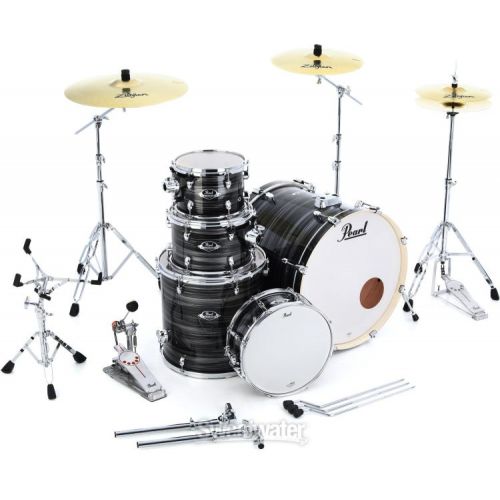  Pearl Export EXX725SZ/C 5-piece Drum Set with Hardware and Cymbals - 778-Silver Graphite Twist