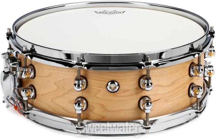  Pearl Music City Custom Solid Maple Snare Drum - 5 x 14-inch - Natural Hand-Rubbed Finish