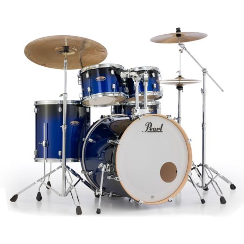  Pearl Decade Maple DMP925SP/C 5-piece Shell Pack with Snare Drum and Hardware Bundle - Gloss Kobalt Fade Lacquer