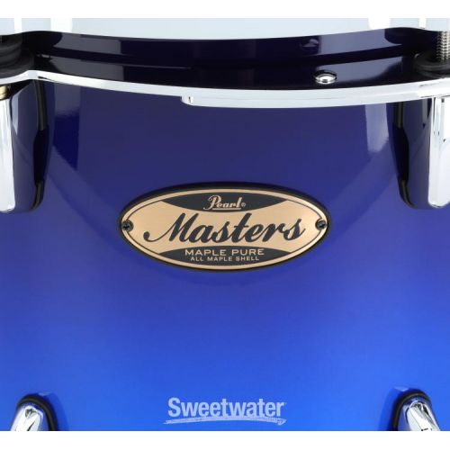  Pearl Masters Maple Pure Tom with Standard Mount - 10 x 14 inch - Kobalt Blue Fade Metallic