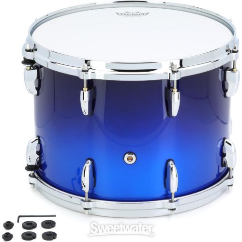  Pearl Masters Maple Pure Tom with Standard Mount - 10 x 14 inch - Kobalt Blue Fade Metallic