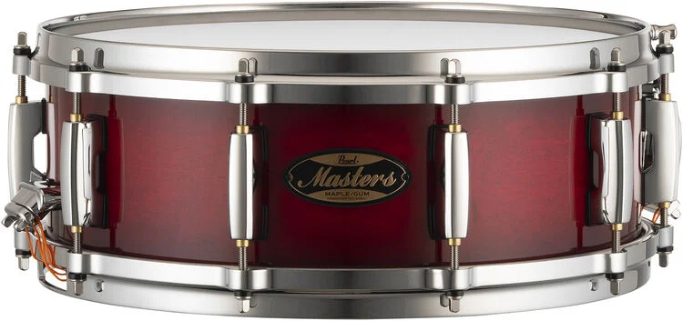  Pearl Masters Maple Gum Snare Drum - 5 x 14-inch - Deep Redburst