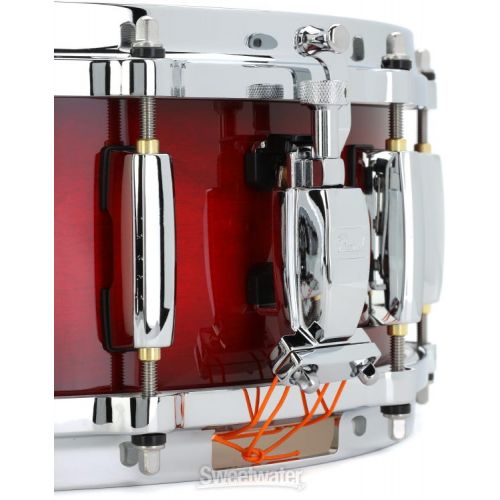  Pearl Masters Maple Gum Snare Drum - 5 x 14-inch - Deep Redburst