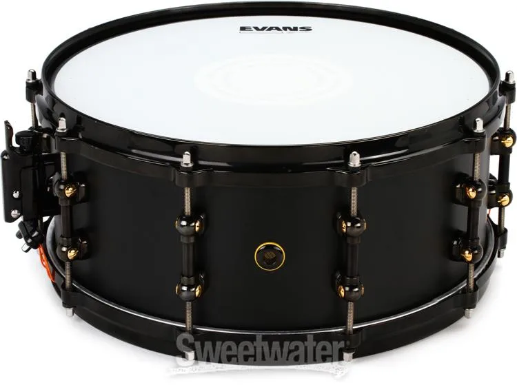  Pearl Matt Halpern Signature Snare Drum - 6 x 14-inch - Black Powder-coat