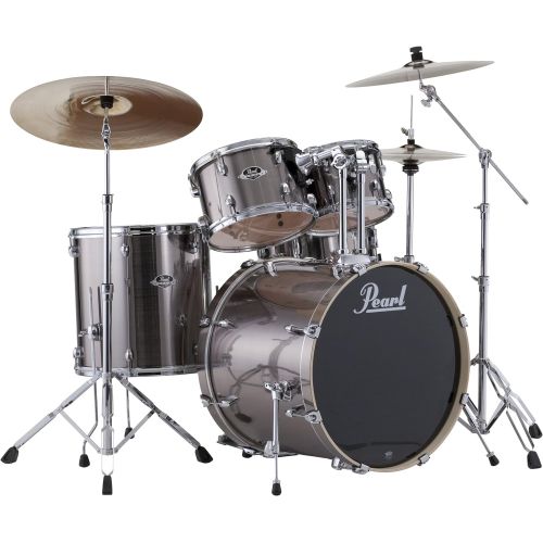  Pearl EXX725S/C 5-Piece Export New Fusion Drum Set with Hardware - Smokey Chrome