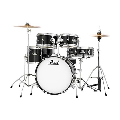  Pearl Roadshow Drum Set, Black, 16/13/10/8/12 (RSJ465CC31)