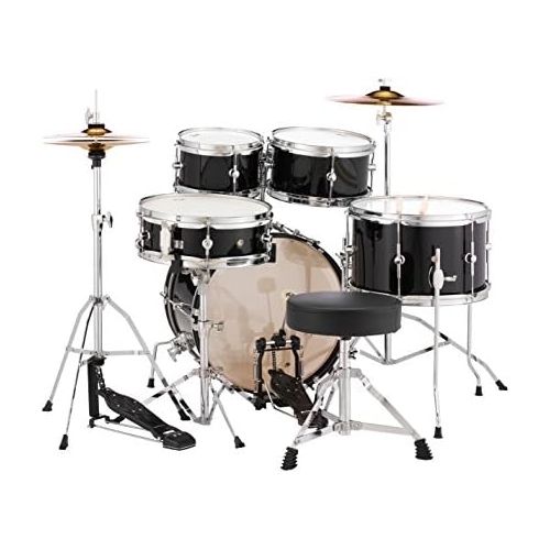  Pearl Roadshow Drum Set, Black, 16/13/10/8/12 (RSJ465CC31)