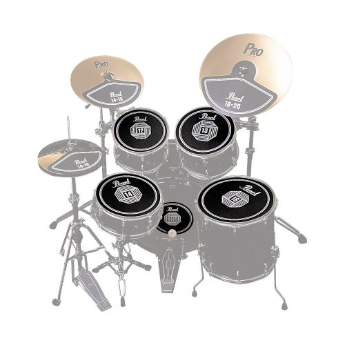  Pearl RP50 Rubber Disk Set for Drum Set (12, 13, 14, 16-inch, Bass Drum)