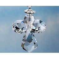 PearlplaceNmore m/w Swarovski crystal - Guardian Angel Suncatcher Car Charm, For Car Rearview Mirror or Home, 7.5 long with innovative hanging loop