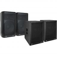 Peavey},description:This package contains a pair of Peavey Dark matter DM115 Powered Speakers and a pair of Peavey Dark Matter DM115 Powered Subwoofers. A total of 3000 watts outpu