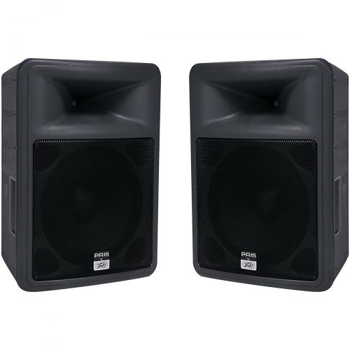  Peavey},description:The PR 15 is a two-way sound reinforcement system consisting of a heavy-duty 15 woofer and a RX14 titanium diaphragm, dynamic compression driver mounted on a 90